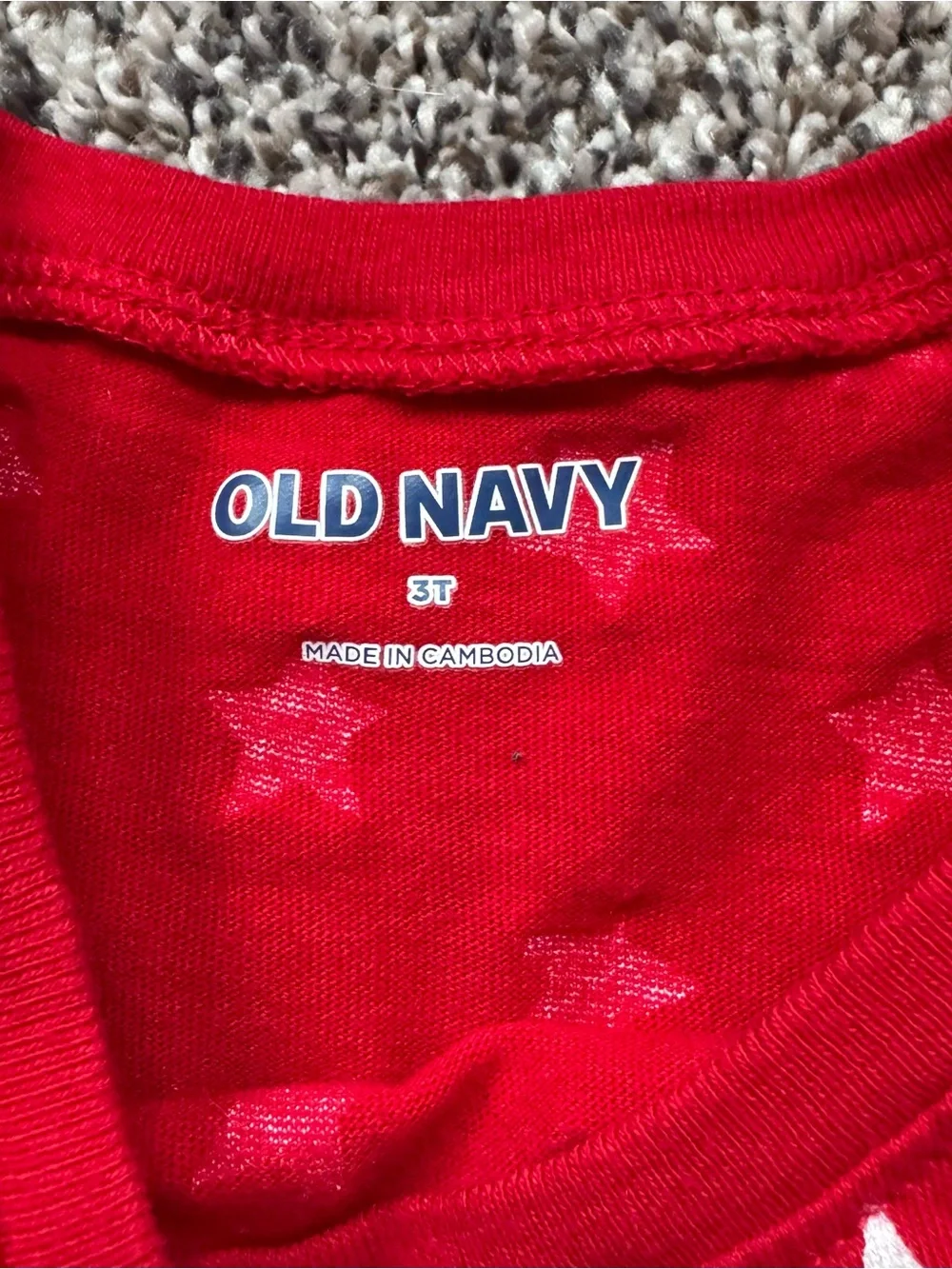 Old Navy Red Dress with White Star Print